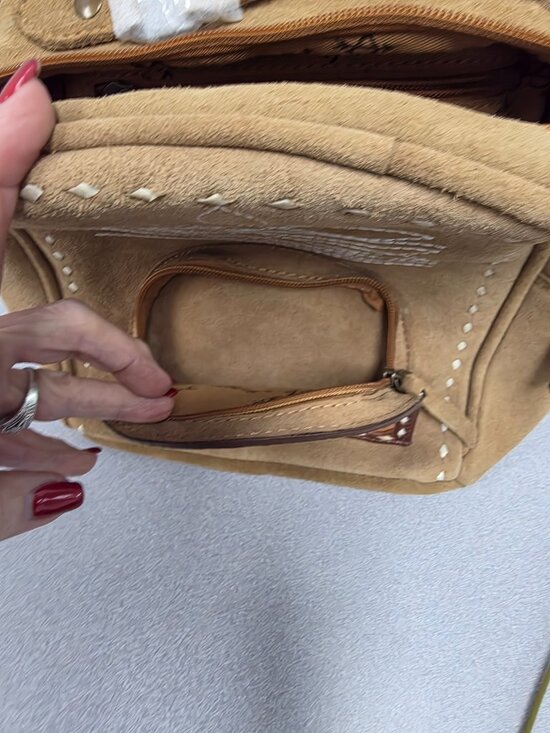 NWT American Darling suede and tooled leather backpack main image 7